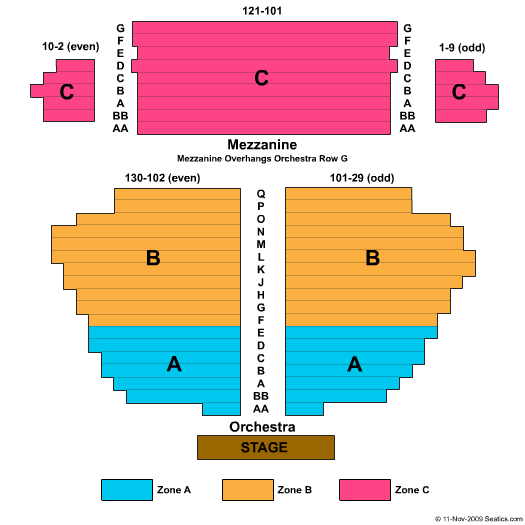 Samuel J. Friedman Theatre (formerly Biltmore Theatre) Seating Chart
